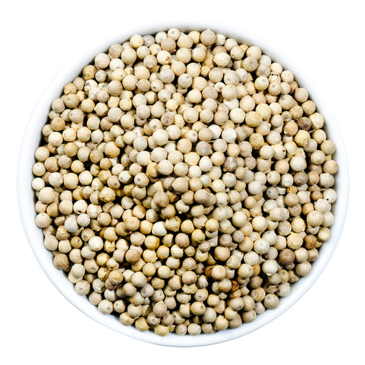 Pfeffer, weiß, ganz